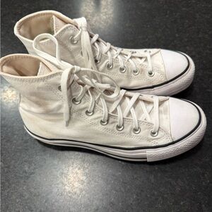 Converse White High-Top Platform Sneakers